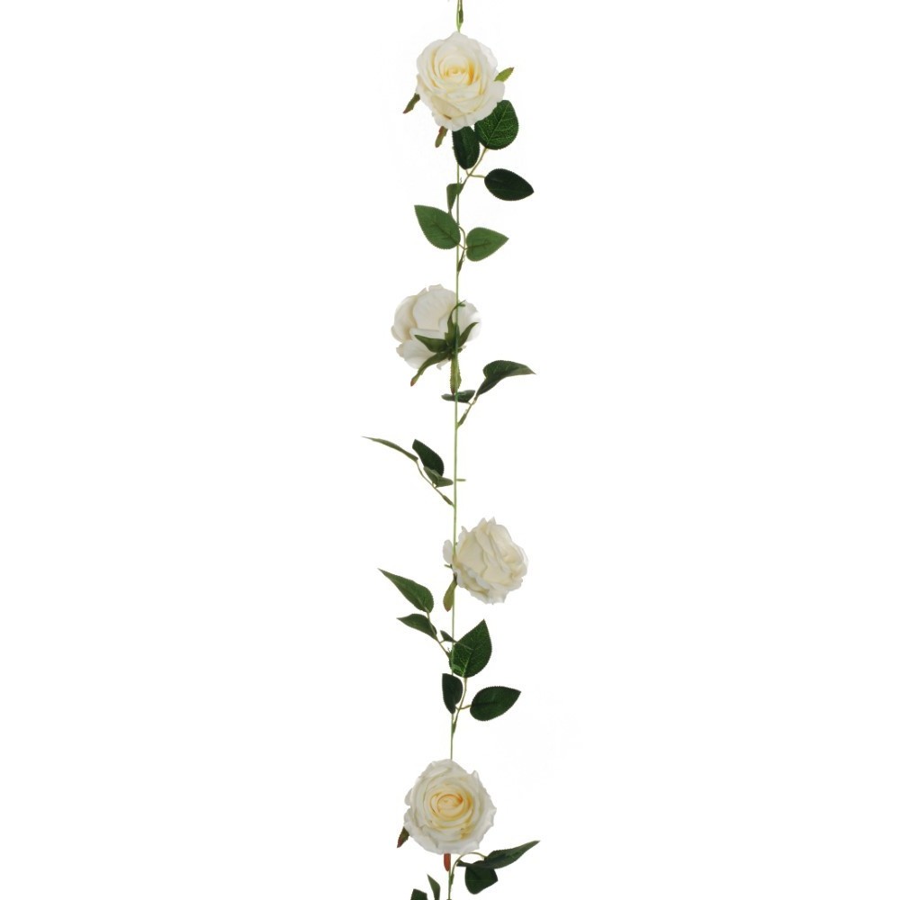 GHIRLANDA ROSE 9FIORI CREMA