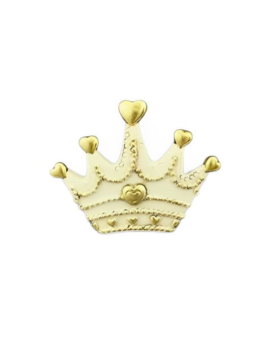 MAGNETE CORONA BIANCO ORO