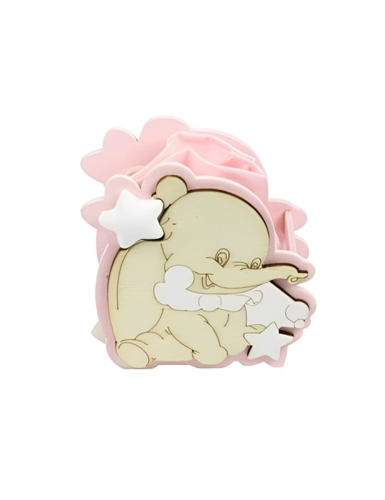 SCATOLA ELEFANTE CON SACCHETTO ROSA
