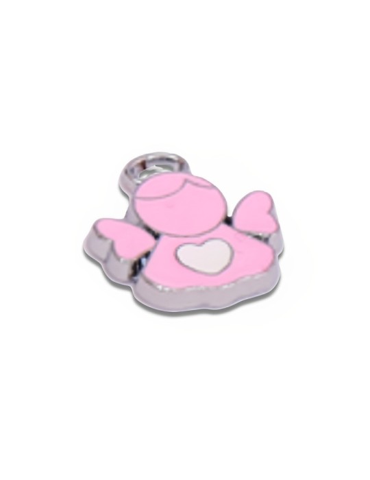 MINI ANGELO ROSA CON  BRACCIALE