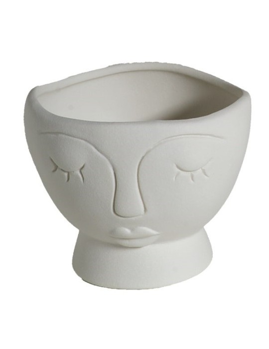 VASO VISO DONNA BIANCO H9.2 CM