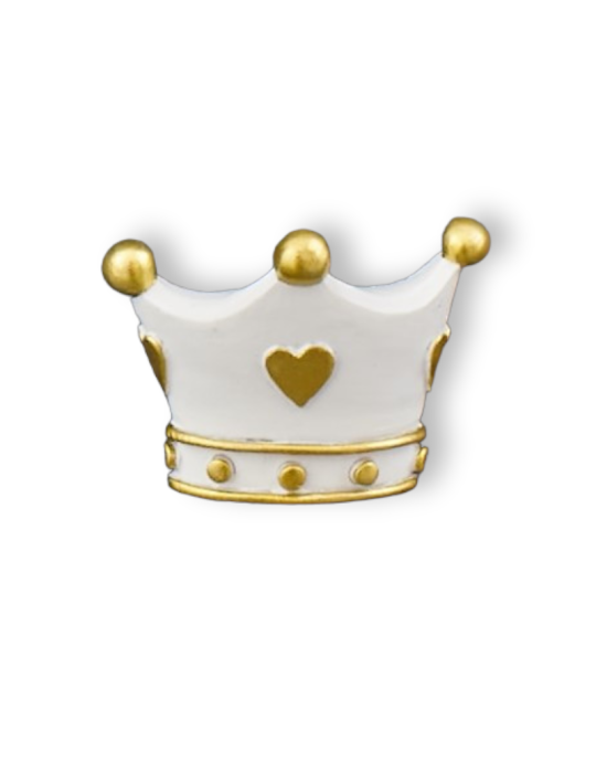 MAGNETE CORONA BIANCO ORO 4.5X1X3.5CM