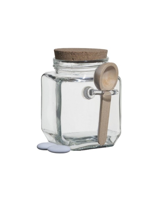 BARATTOLO TAPPO SUGHERO E CUCCHIAIO