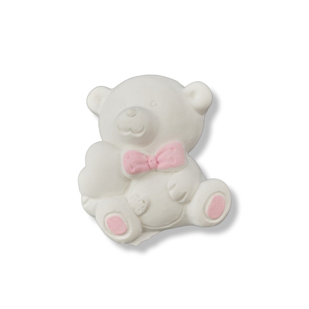 GESSETTO ORSETTO CUORICINO ROSA