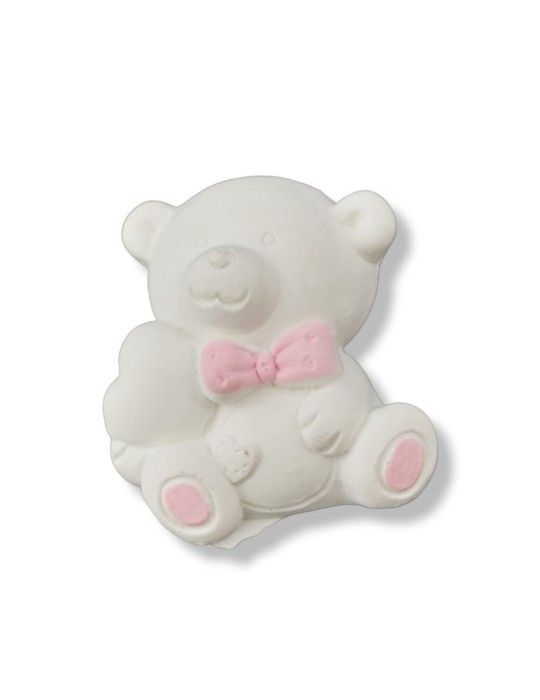 GESSETTO ORSETTO CUORICINO ROSA