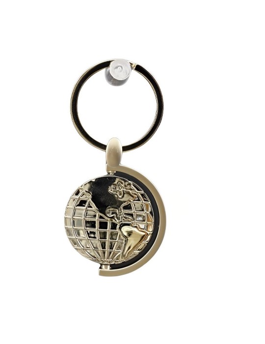 PORTACHIAVI MAPPAMONDO ACCIAIO