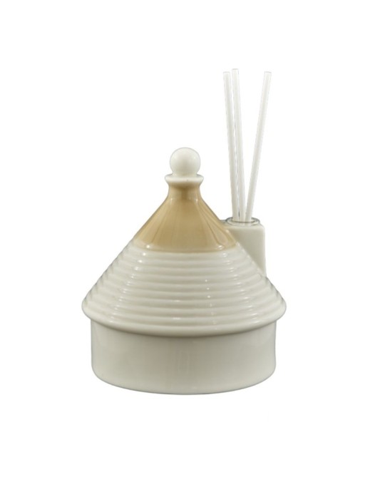TRULLO PROFUMATORE BIANCO TORTORA GRANDE 10CM