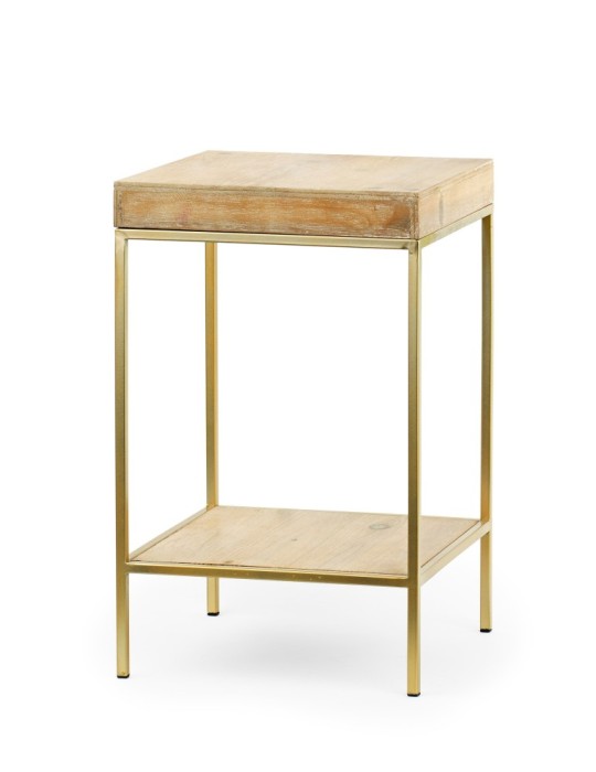 SET 3 TAVOLINI LEGNO/ORO