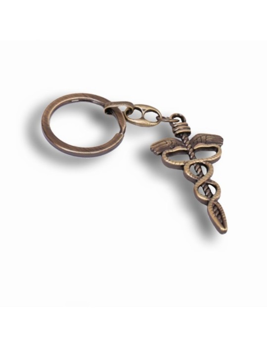 PORTACHIAVE CADUCEO BRONZE