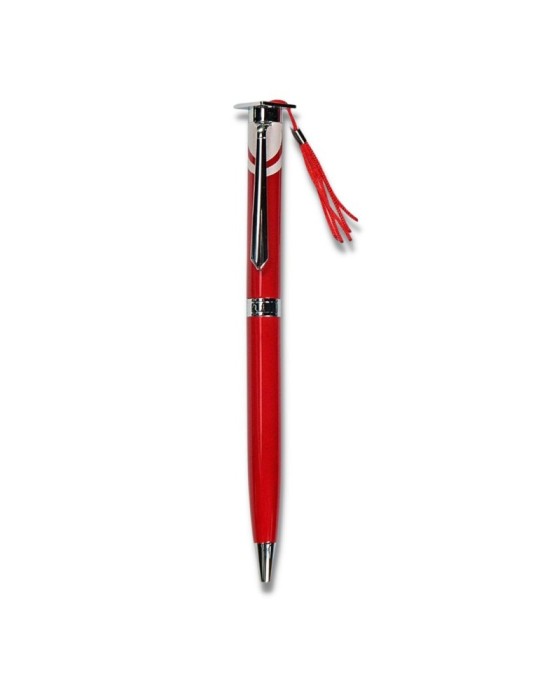 PENNA LAUREA CON ASTUCCIO  ALCANTARA ROSSO