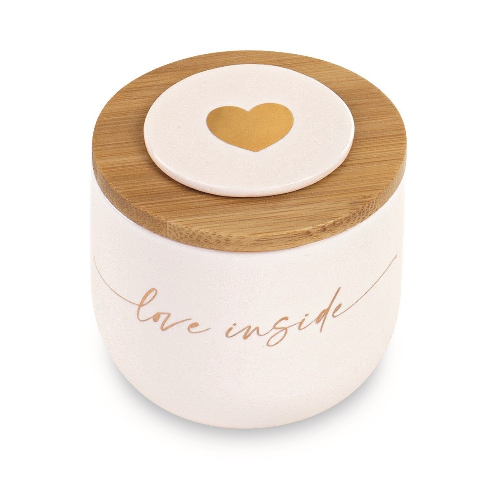 CANDELA BARATTOLO BIANCO CON CUORE