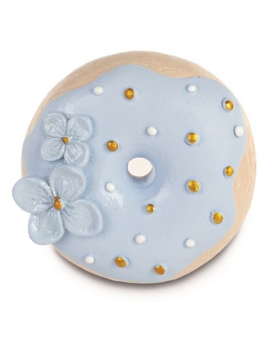 MAGNETE DONUTS AZZURRA FIORI GLITTER