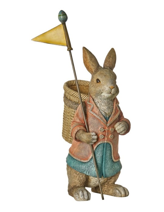 CONIGLIO RESINA CON CESTO CM 48