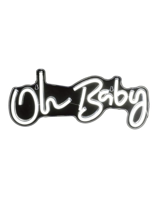 SCRITTA NEON BIANCA OH BABY