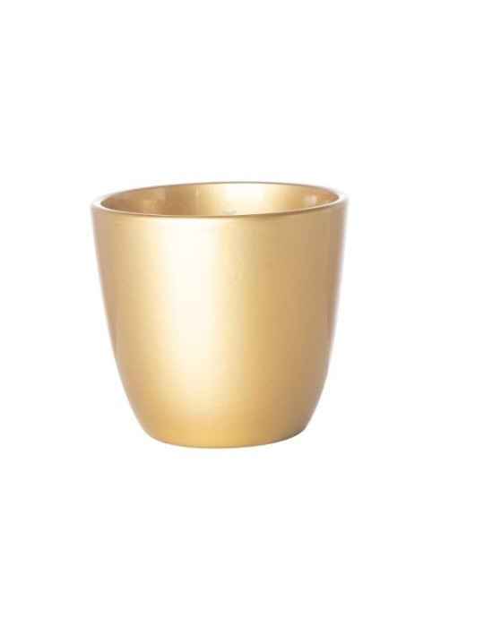 VASO CERAMICA H10XD10 CM GOLD