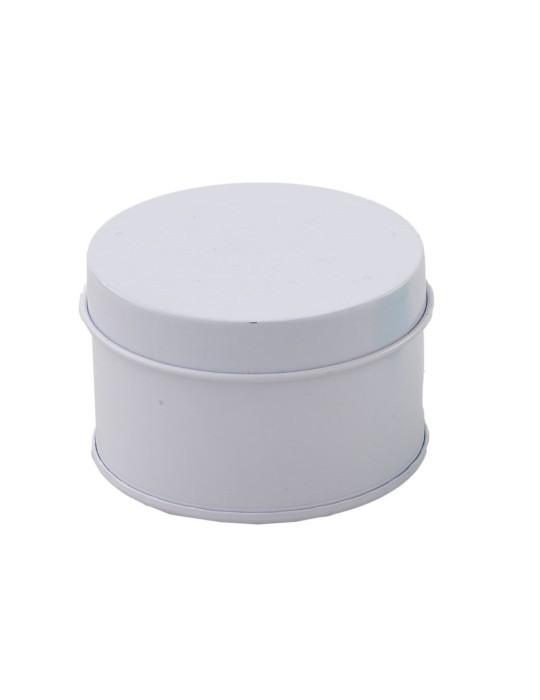 SCATOLA LATTA TONDA BIANCA 6.5X4.5