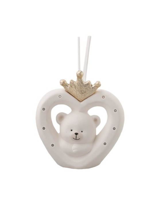 PROFUMATORE  ORSO CON CORONA E LED H13CM