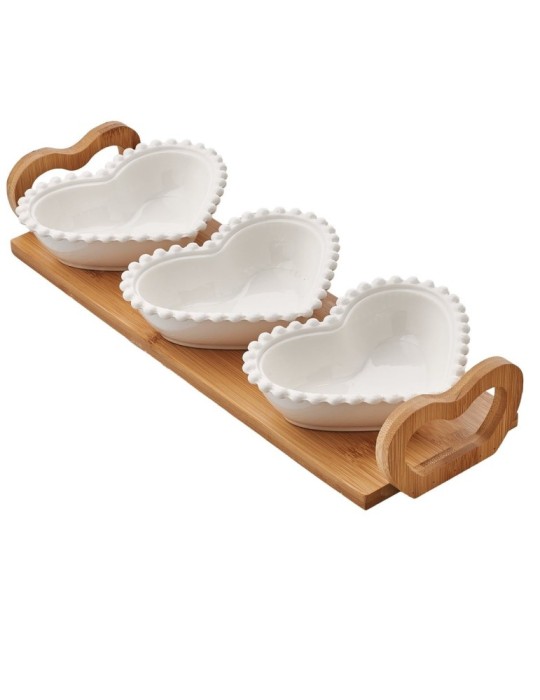 ANTIPASTIERA LOVE 3CUORI