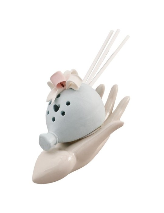 PROFUMATORE MANO CON PALLONCINO AZZURRO