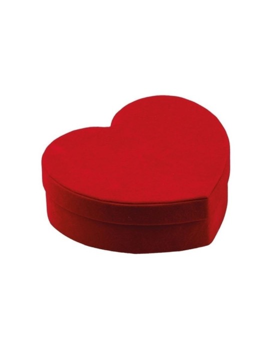 SCATOLA CUORE GRANDE VELLUTO ROSSO