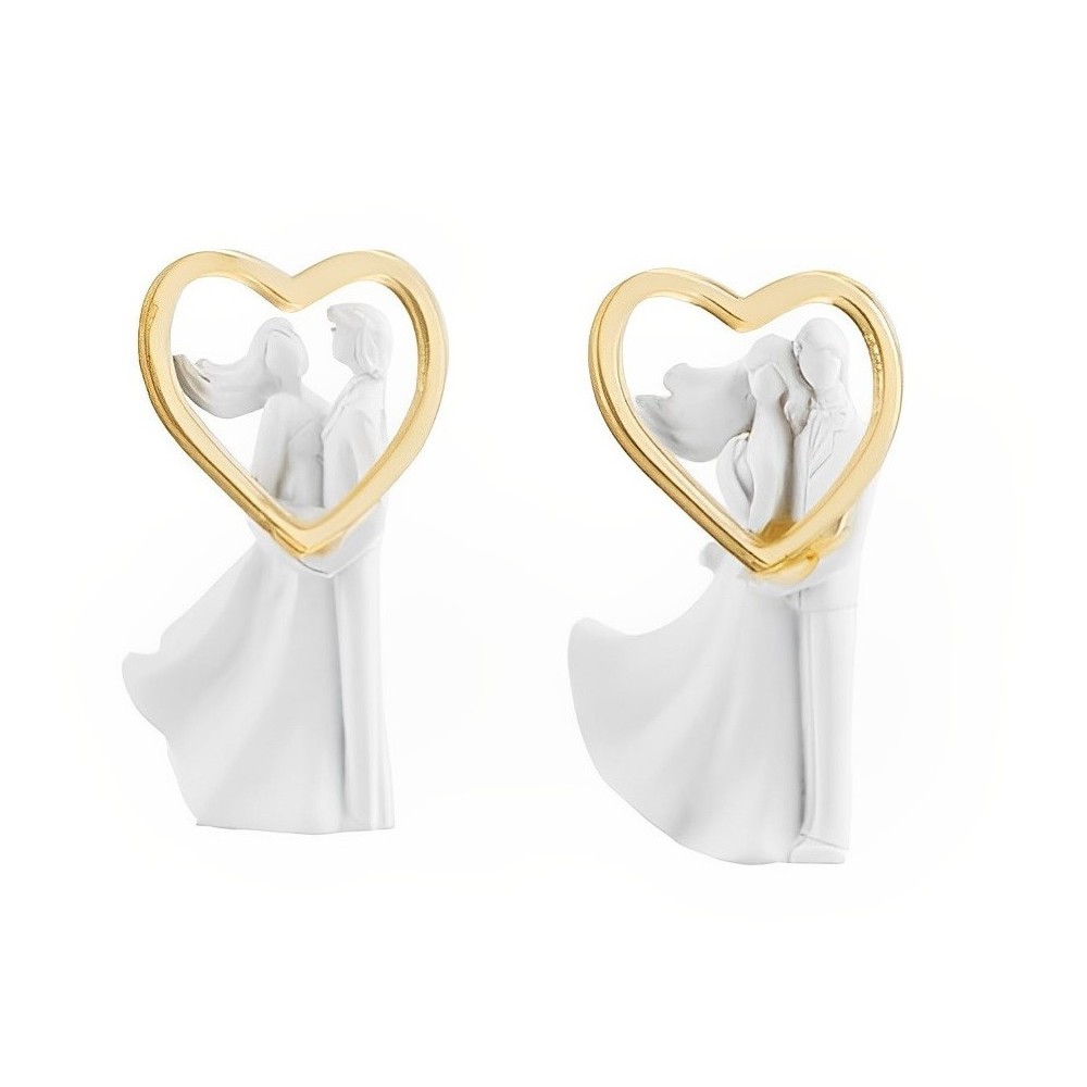 COPPIA SPOSI CUORE ORO