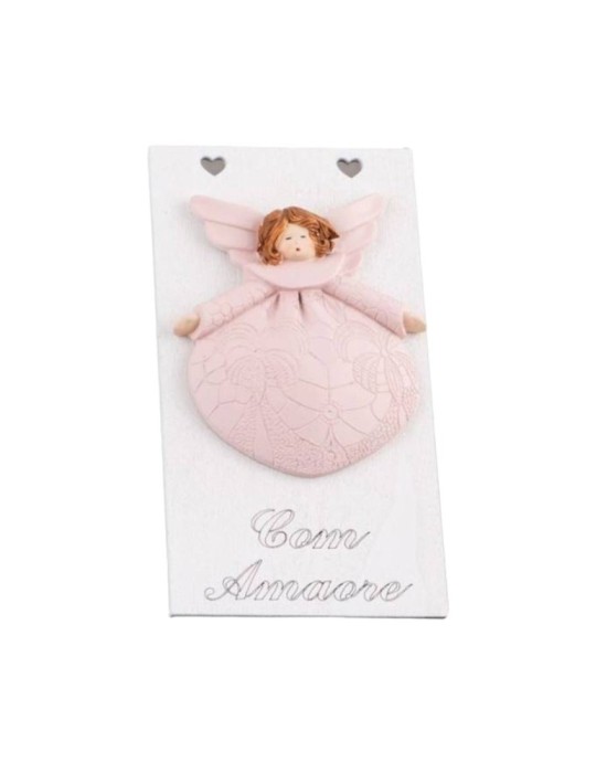 QUADRO ANGELO ROSA CON FRASE H.13