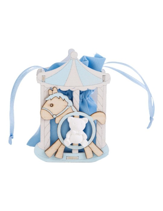 PORTA SACCHETTO LEGNO GIOSTRA CELESTE