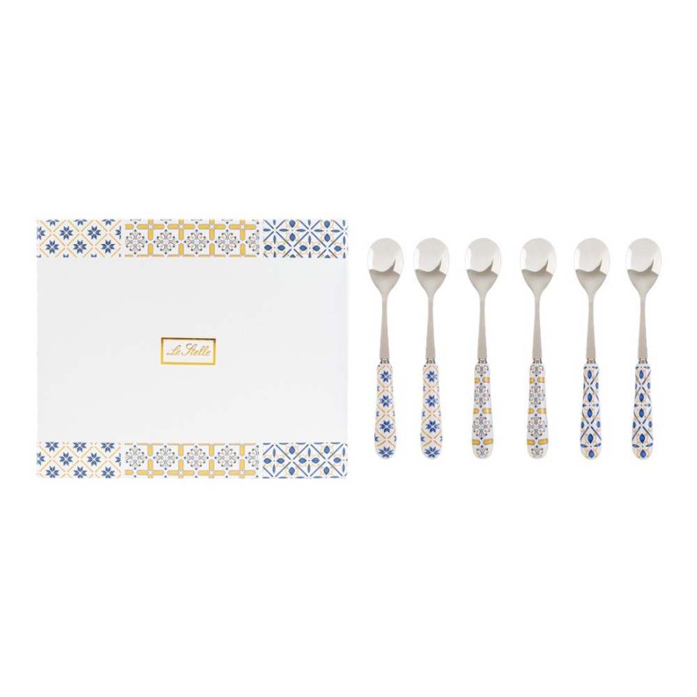 SET 6 CUCCHIAINI NOTE DI CAPRI 3ASSORTITI