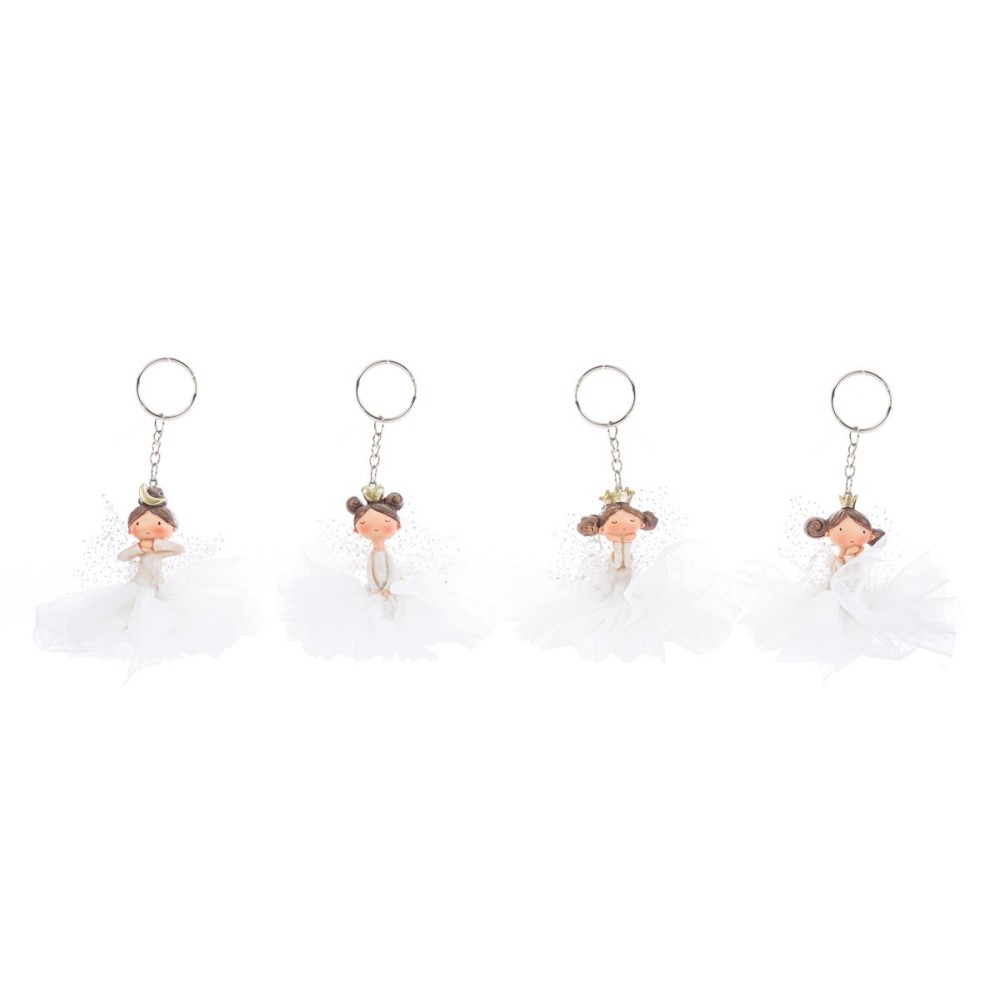 PORTACHIAVI FATINA RESINA ORGANZA 4ASSORTITI