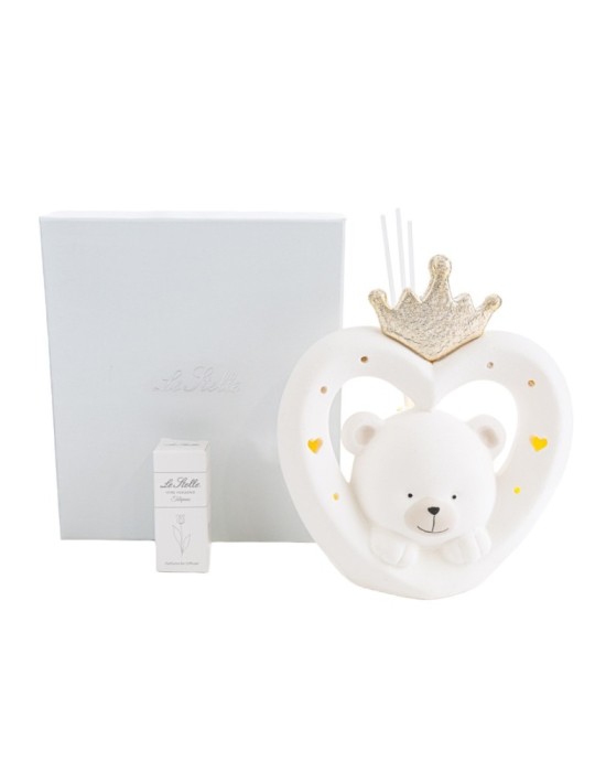 PROFUMATORE CUORE ORSETTO 15.5X7XH17CM