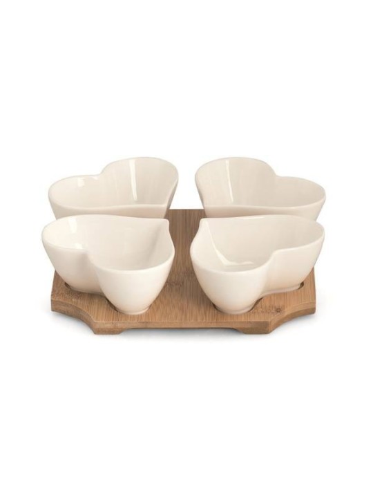 SET 4 CIOTOLE CUORI CON VASSOIO