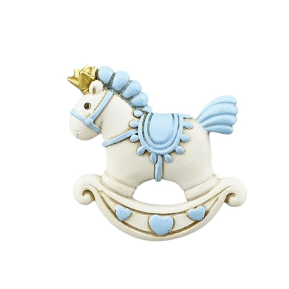 MAGNETE CAVALLO A DONDOLO CELESTE
