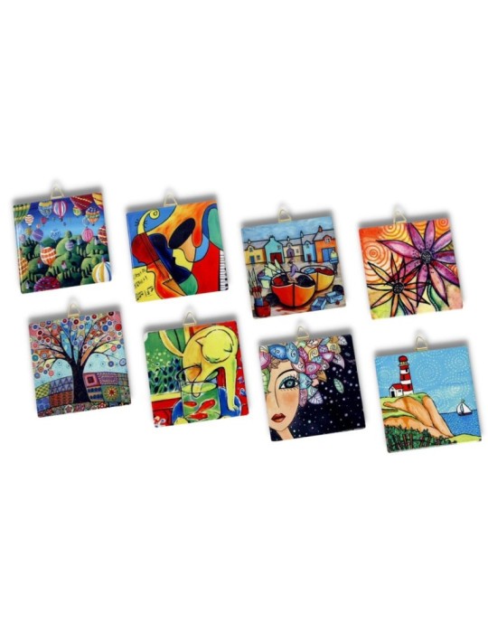 QUADRETTO CERAMICA NAIF 20CM CON BOX