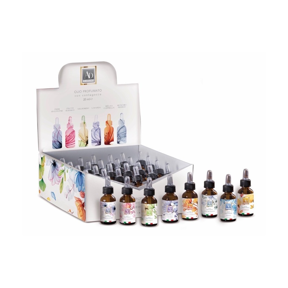 BOTTIGLIA OLIO CONTAGOCCE ASSORTITI 6 FRAGRANZE 20ML.5