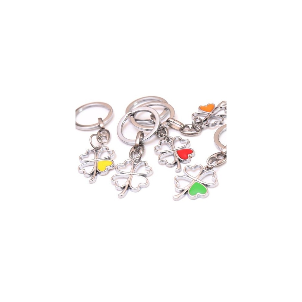 PORTACHIAVI QUADRIFOGLIO CUORE MIX