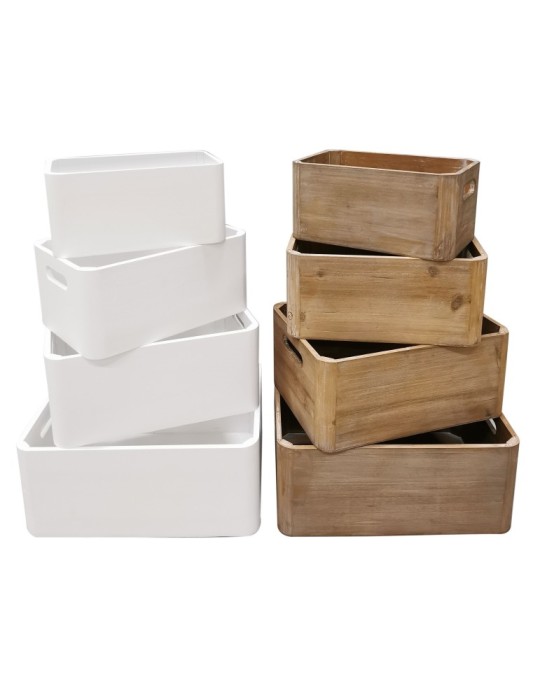 SET 4 CASSETTE LEGNO 2ASSORTITI