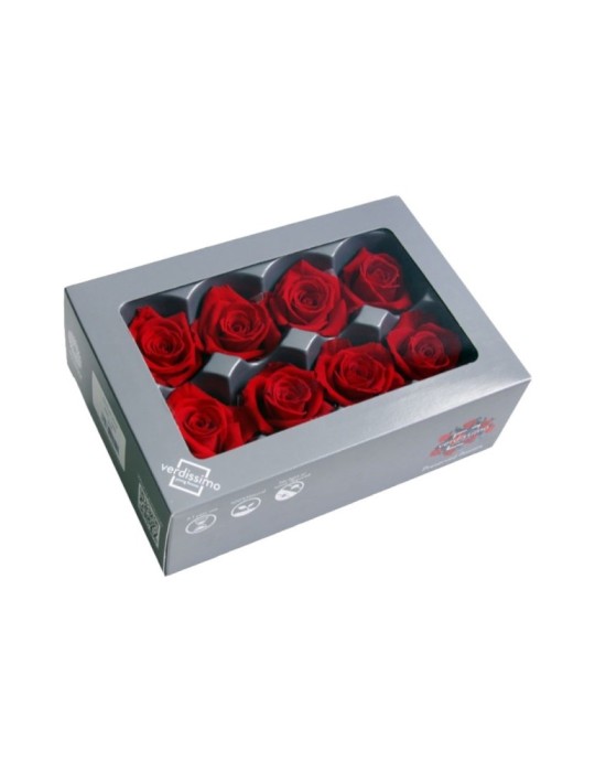 SCATOLA 8 ROSE MEDIE ROSSO
