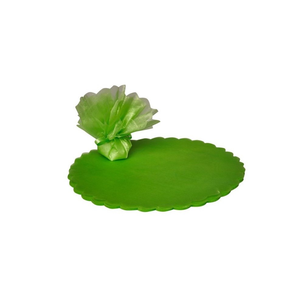 VELO DI FATA TONDO CM 24 VERDE SMERALDO