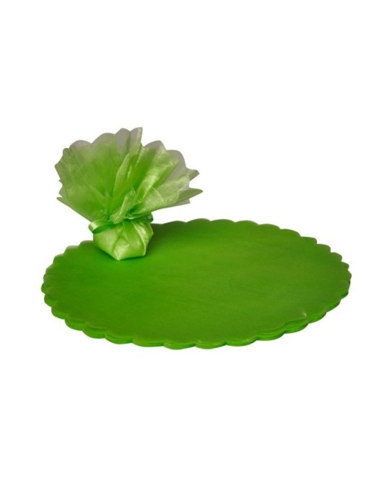 VELO DI FATA TONDO CM 24 VERDE SMERALDO