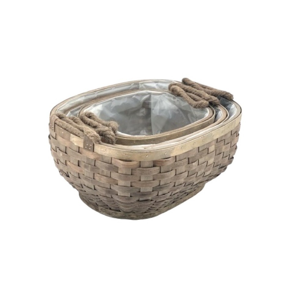 SET 3 CESTE OVALI NATURAL