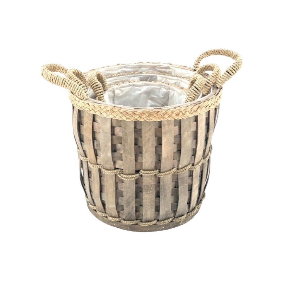 SET 3 CESTE ROTONDE NATURAL