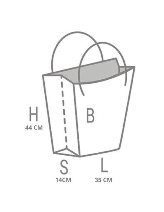 SHOPPER KRAFT VERT 35X14X44CM