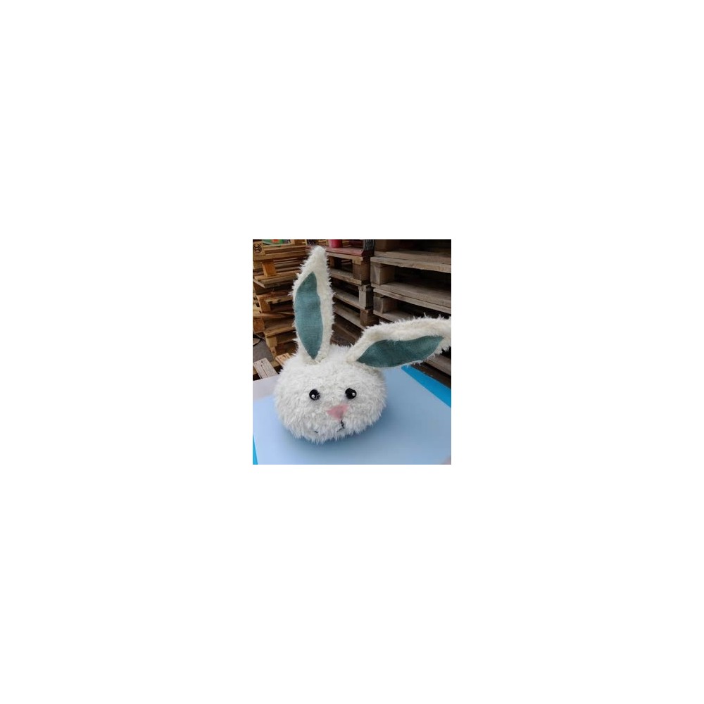 RABBIT HEAD DECO 31X29X54 LIGHT BLUE