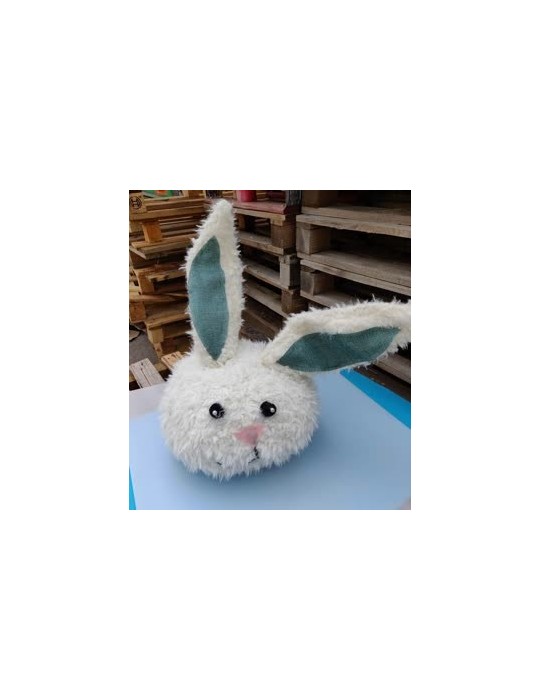 RABBIT HEAD DECO 31X29X54 LIGHT BLUE