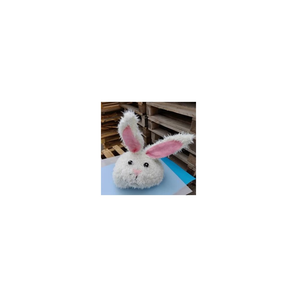 RABBIT HEAD DECO 31X29X54 PINK