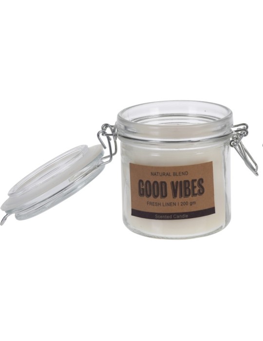 BARATTOLO VETRO CON CERA 10CM ASSORTITI