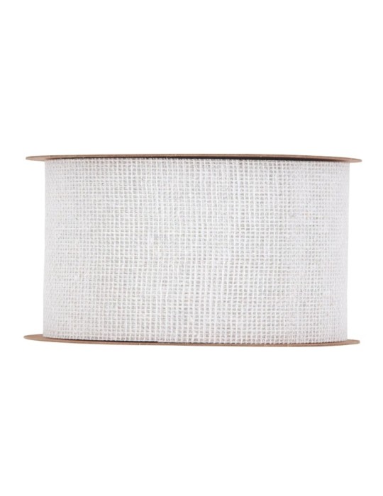 NASTRO COTTON CHESS WHITE 7.5CMX20MT