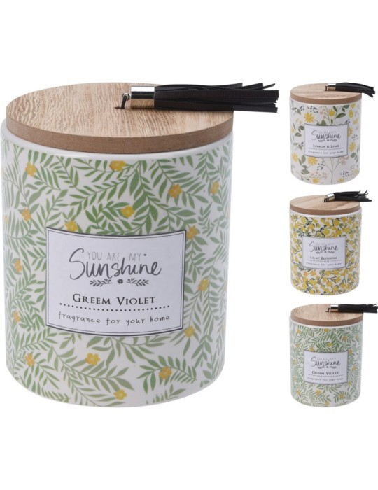 VASO CERAMICA CON CERA  3ASSORTITE