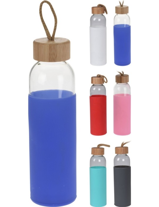 BOTTIGLIA VETRO E SILICONE 500ML