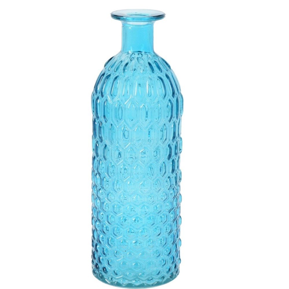 BOTTIGLIA VETRO RILIEVO 4 COLORI 26CM